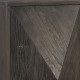 Dark Wood Geometric Block Design Buffet Sideboard